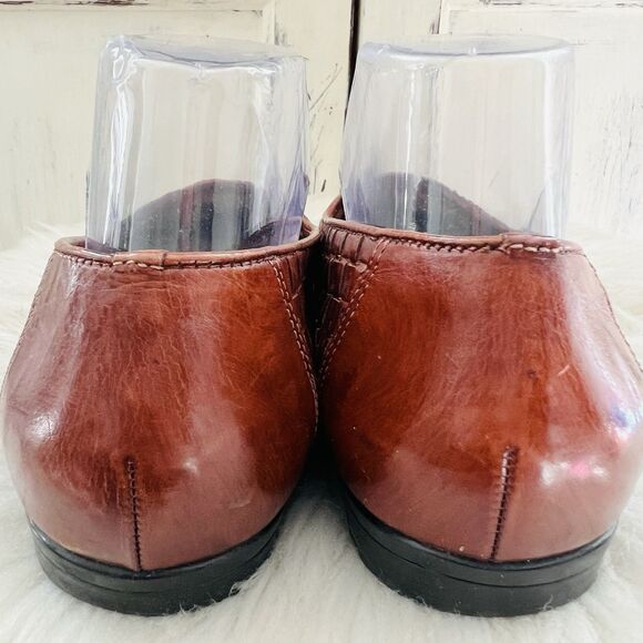 Trotters Brown Leather Woven Slip on Comfort Shoes Loafers - Womens Size 9 - Picture 5 of 9